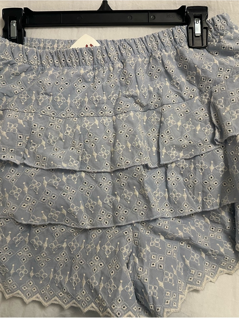 Light Blue Eyelet Ruffle Skort - Picture 3 of 4